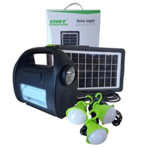 EQUIPO PANEL SOLAR DAT + 3 LAMPARAS LED  DT-9025B