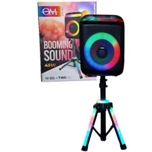 PARLANTE DE 8.5 CON TRIPODE RGB RITMICO OM-810