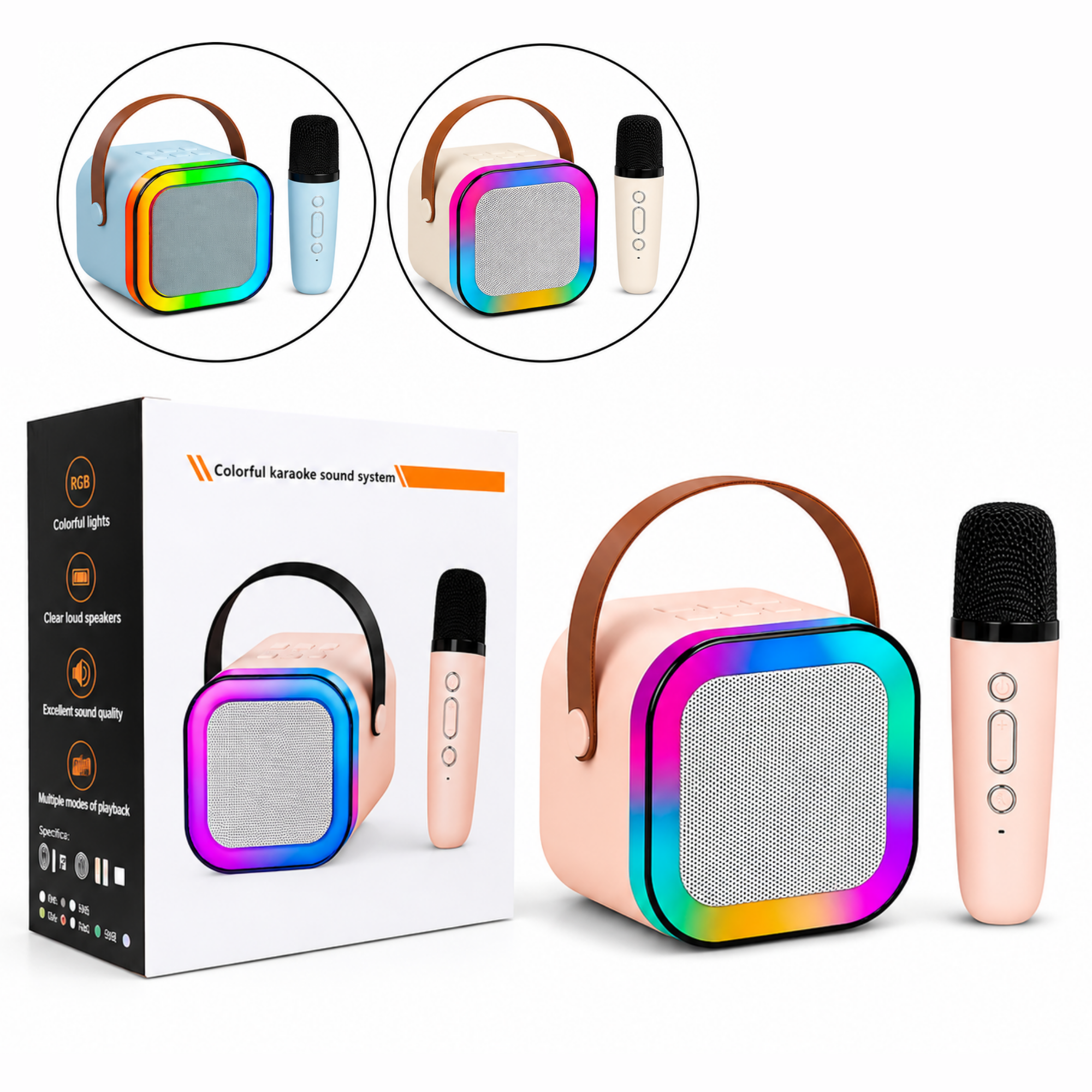 PARLANTE CON 1 MICROFONO KARAOKE K12