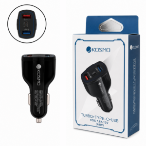 CARGADOR 12V KOSMO 7.6A USB + TIPOC
