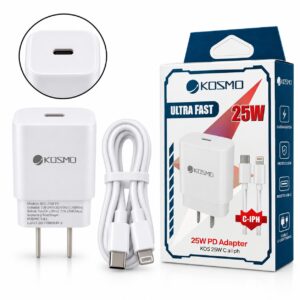 CARGADOR TIPO C A IPHONE KOSMO 25W C-IPH
