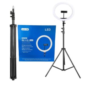 ARO DE LUZ DE 36CM BLANCO + TRIPODE 2.10M