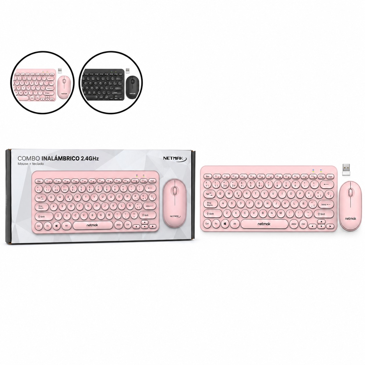 COMBO MOUSE + TECLADO INALAMBRICO 2.4GHZ NM-KB850