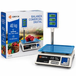 BALANZA COMERCIAL DE 40KG CON MASTIL ORYX OR-BD40A