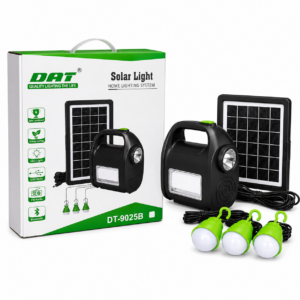 EQUIPO PANEL SOLAR DAT + 3 LAMPARAS LED  DT-9025B