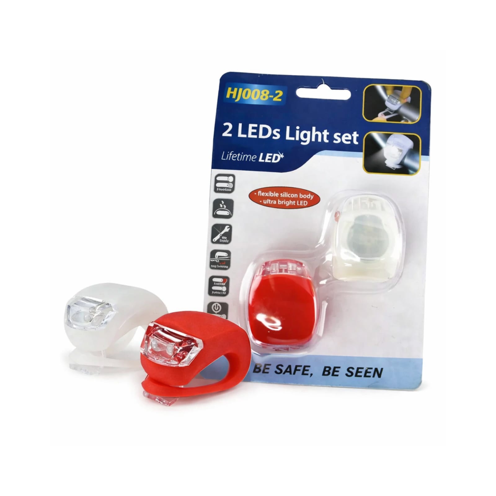 LUZ PARA BICICLETA DE SILICONA JS-008-2