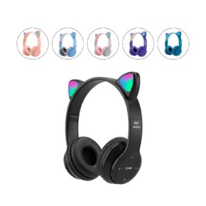 AURICULAR INALAMBRICOS CAT BLUETOOTH OREJAS D GATO LUZ LED P47M SUONO