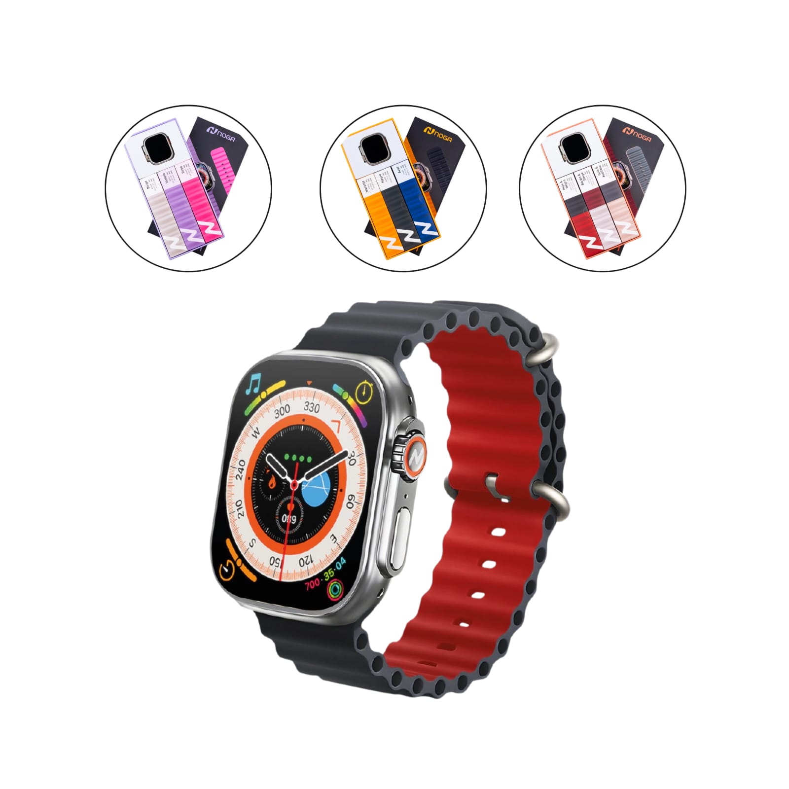 SMARTWATCH + 3 MALLAS + CASE NG-SW16S