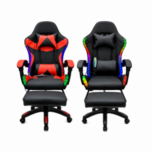 SILLA GAMER CON LUZ LED RGB BT PARLANTES MASAJES 7012PLUS