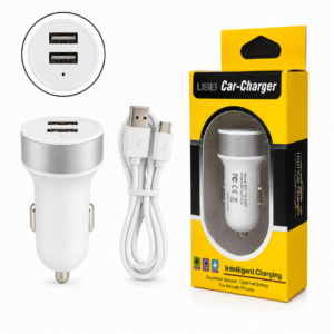 CARGADOR PARA AUTO 12 V 2 ENTRADAS CON CABLE USB A TIPOC CAR-CHARGER
