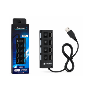 HUB USB ALARGUE 4 PUERTOS CON TECLA USB-4