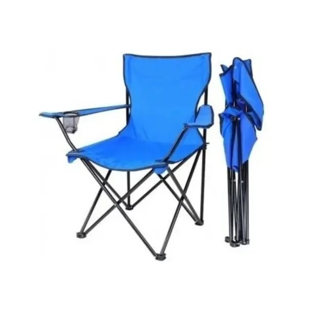 SILLA DIRECTOR PLEGABLE CON PORTAVASO CAMPING