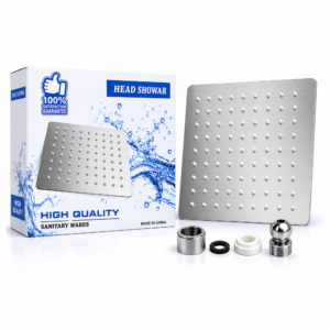 FLOR DUCHA CUADRADA 20 X 20 ACERO INOXIDABLE SIN CAÑO STEEL-SHOWER