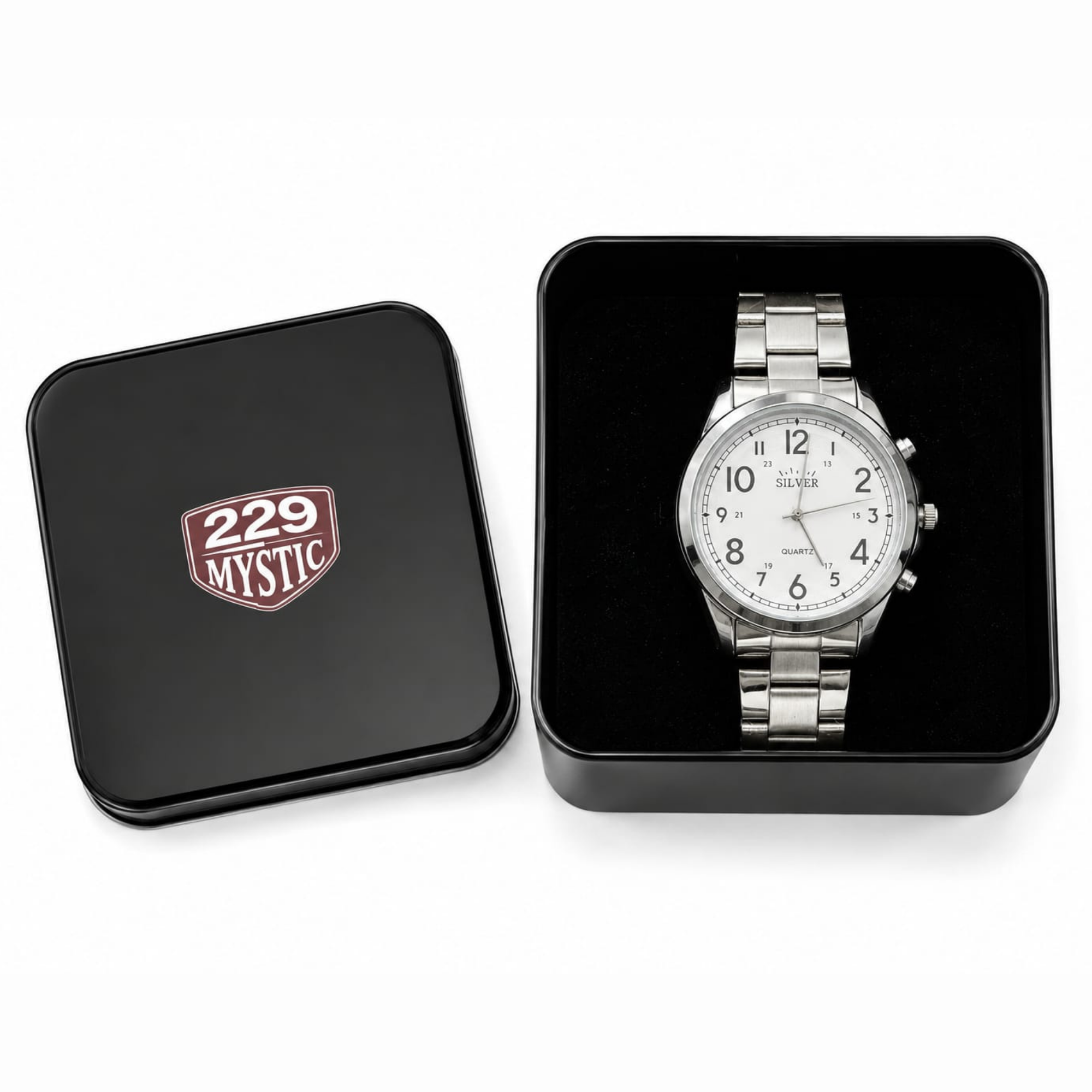 RELOJ ANALOGICO HOMBRE METALICO CON ESTUCHE 06 - Imagen 5