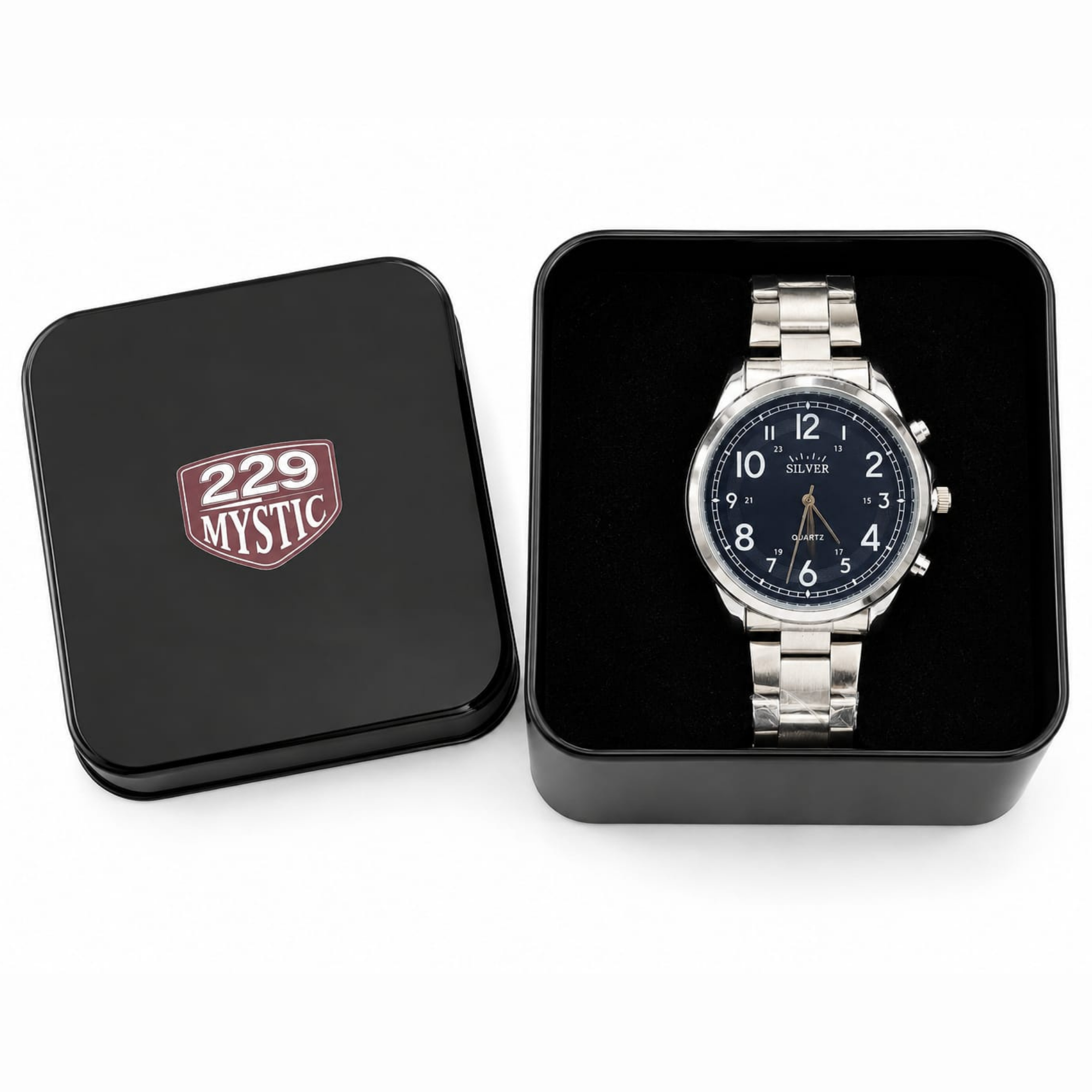 RELOJ ANALOGICO HOMBRE METALICO CON ESTUCHE 06 - Imagen 3