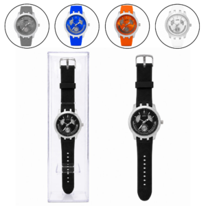RELOJ ANALOGICO MALLA DE GOMA ESTUCHE ACRILICO 88