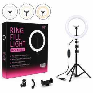 ARO DE LUZ BLANCA DE 26CM + TRIPODE QX-260KA