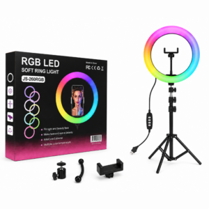 ARO DE LUZ RGB DE 26 CM + TRIPODE MJ26KA