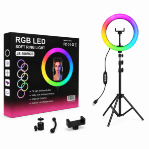 ARO DE LUZ RGB DE 30CM + TRIPODE 2.10MOB MJ30KA