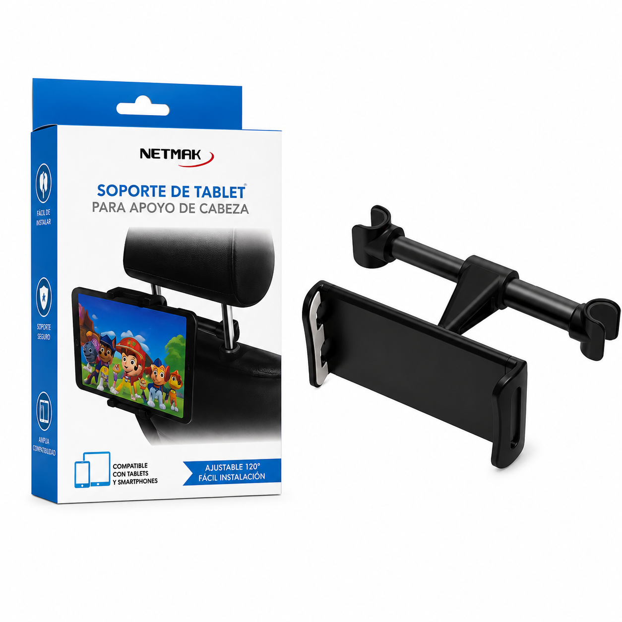 SOPORTE DE TABLET PARA APOYA CABEZA DE AUTO NM-HC87