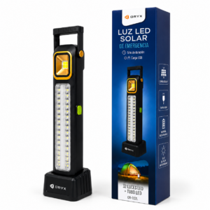 LUZ DE EMERGENCIA SOLAR 32 LED ORYX OR-032L