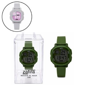 RELOJ DIGITAL MALLA DE GOMA ESTUCHE ACRILICO 12