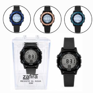 RELOJ DIGITAL MALLA DE GOMA ESTUCHE ACRILICO 06