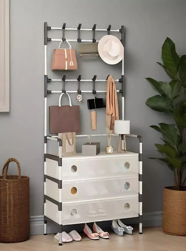 ORGANIZADOR DE ZAPATOS MAS PERCHERO 170 x 63 x 28CM - Imagen 3