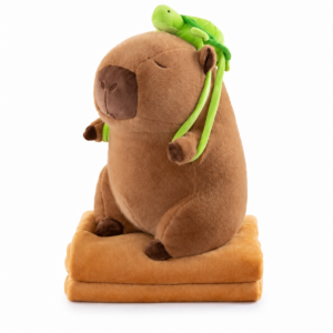 PELUCHE CAPIBARA 35CM CON MANTA