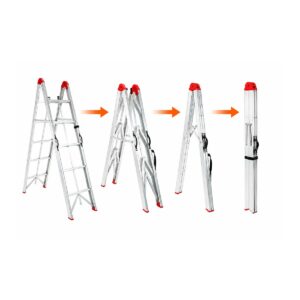 ESCALERA TELESCOPICA PLEGABLE 2M 6 ESCALORES FLD-206