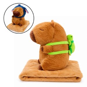 PELUCHE CAPIBARA 35CM CON MANTA