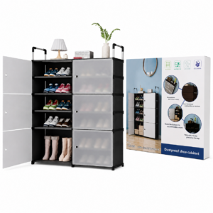 ORGANIZADOR DE ROPA ZAPATOS DOBLE CON PUERTA 80cm x 28cm x 108cm