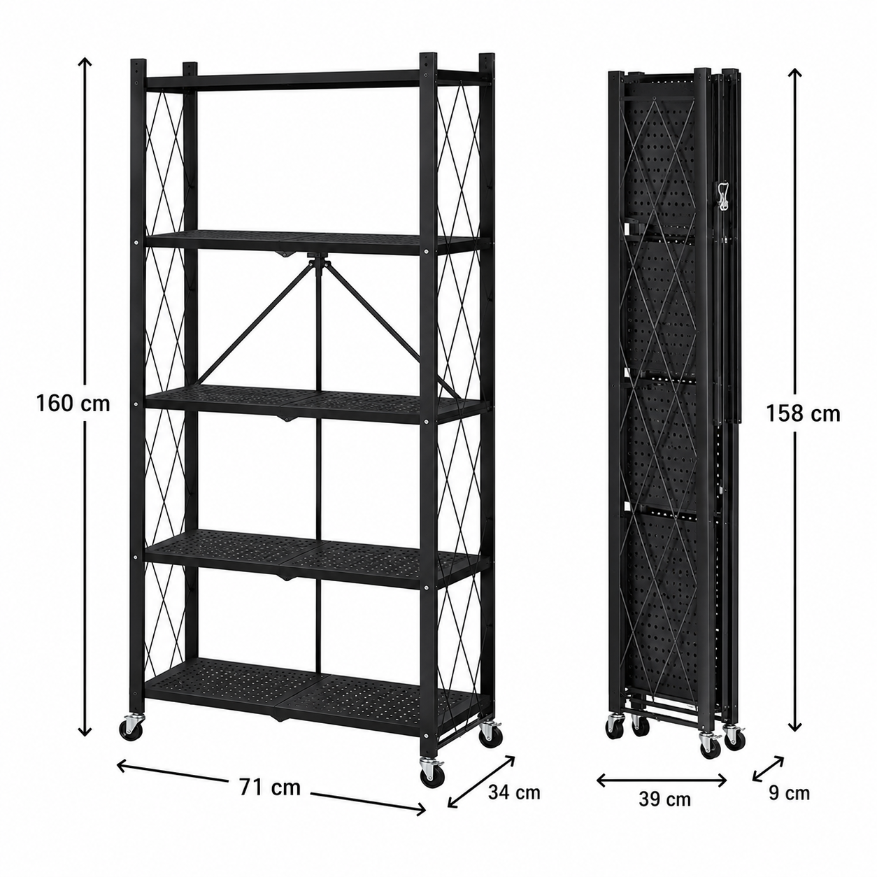 ESTANTE PLEGABLE 5 NIVELES OR-5LFS26 - Imagen 2