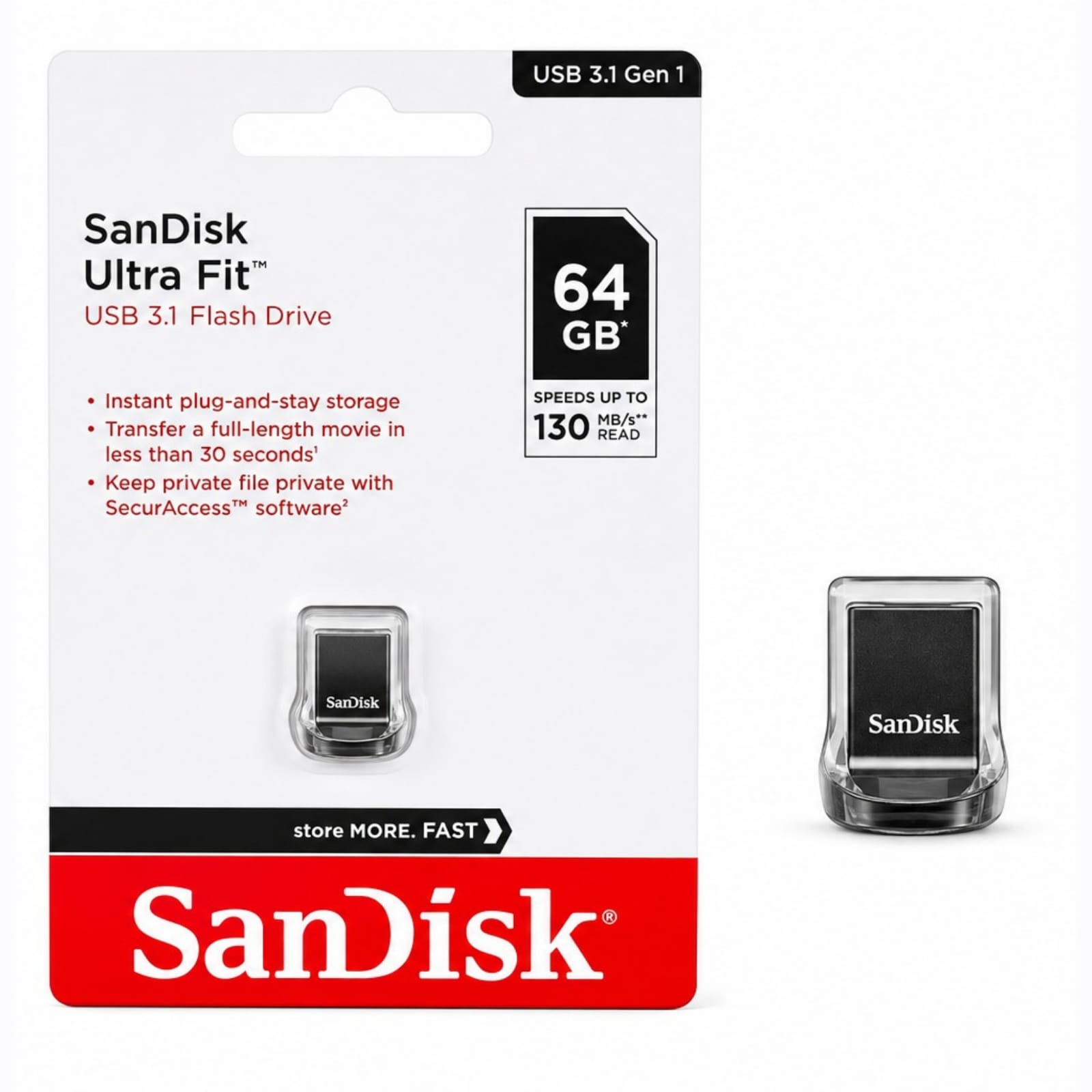 PENDRIVE 64GB SANDISK ULTRA FIT