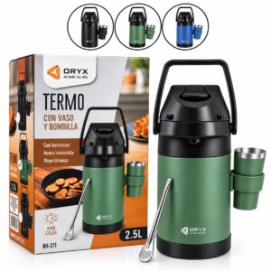 TERMO 2.5L CON VASO/ MATE + BOMBILLA ORYX RH-271