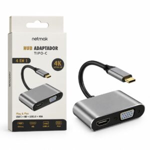 HUB ADAPTADOR 4 en 1 TIPO-C NM-4EN1