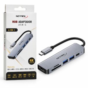 HUB ADAPTADOR 6 EN 1 TIPO C NM-6EN1