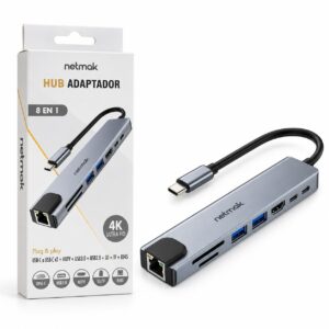 HUB ADAPTADOR 8 EN 1 TIPO C NM-8EN1