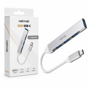 HUB TIPO C A 3 PUERTOS USB2.0 + 1 USB 3.0 NM-AC09 METALICO