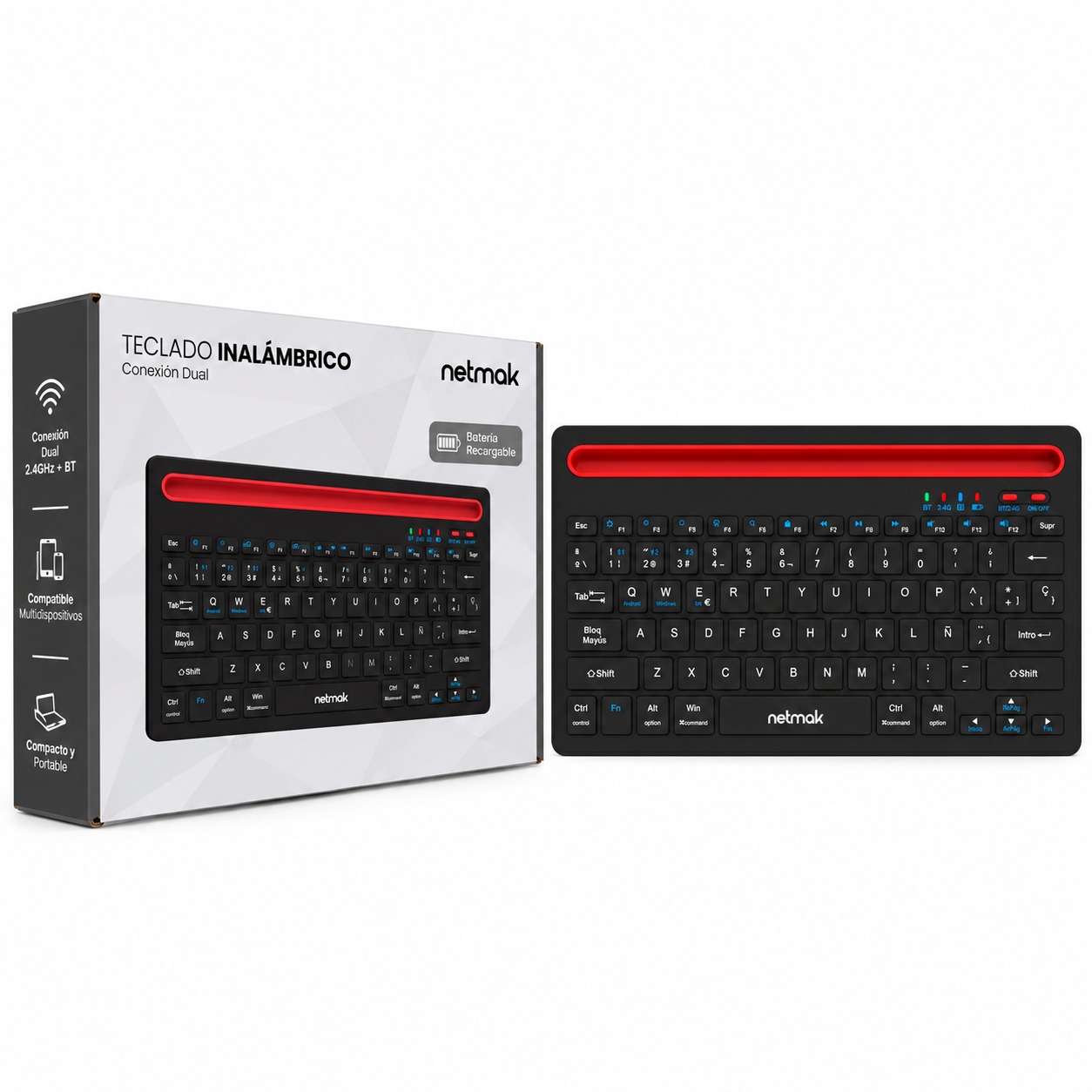 TECLADO INALAMBRICO bt RECARGABLE NM-KB650