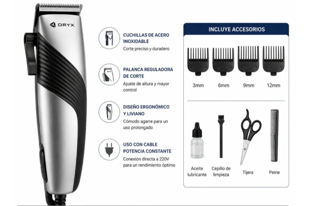CORTADORA DE PELO ORYX CP1034 - Imagen 3