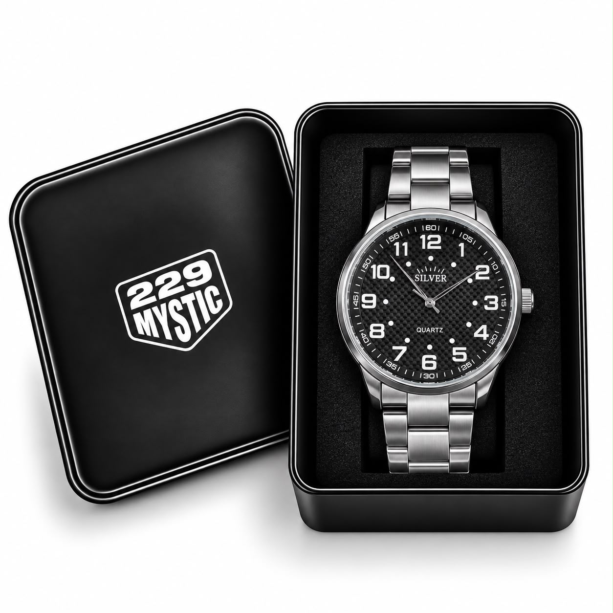 RELOJ ANALOGICO HOMBRE METALICO CON ESTUCHE 08