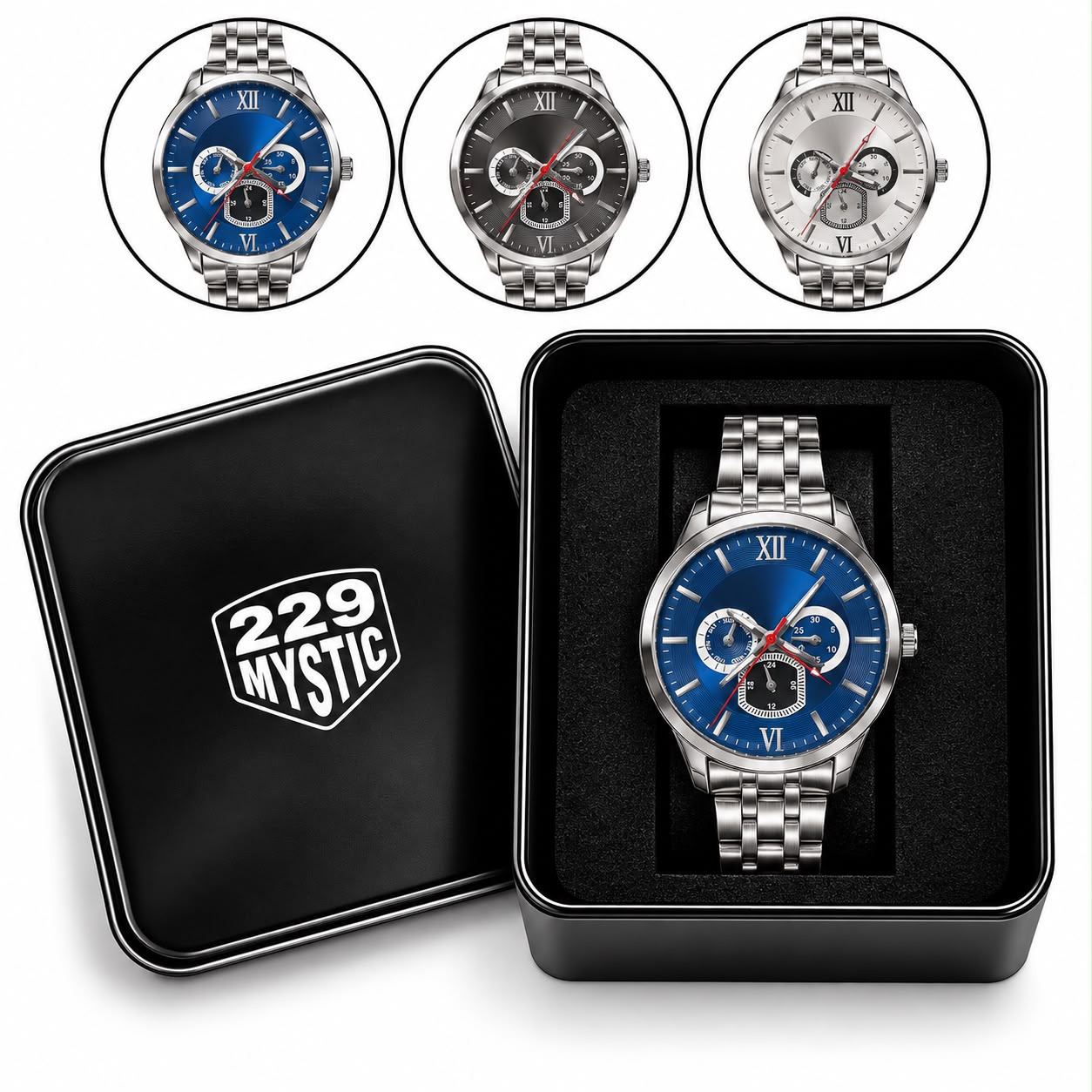 RELOJ ANALOGICO HOMBRE METALICO CON ESTUCHE