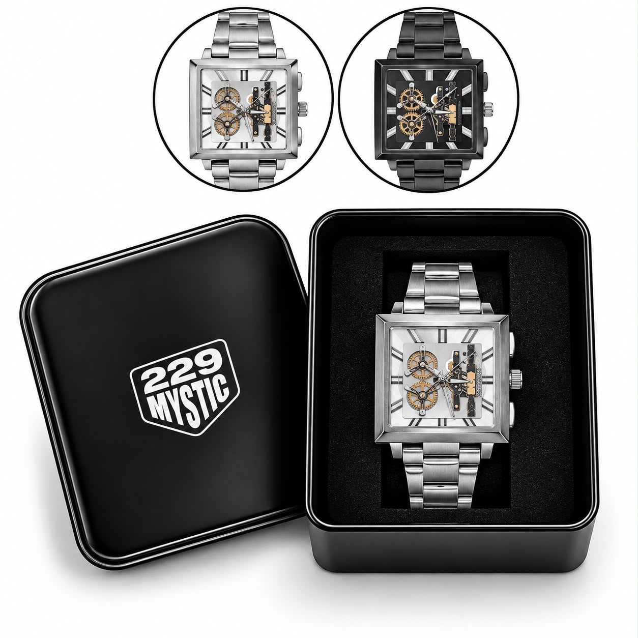 RELOJ ANALOGICO HOMBRE METALICO CON ESTUCHE