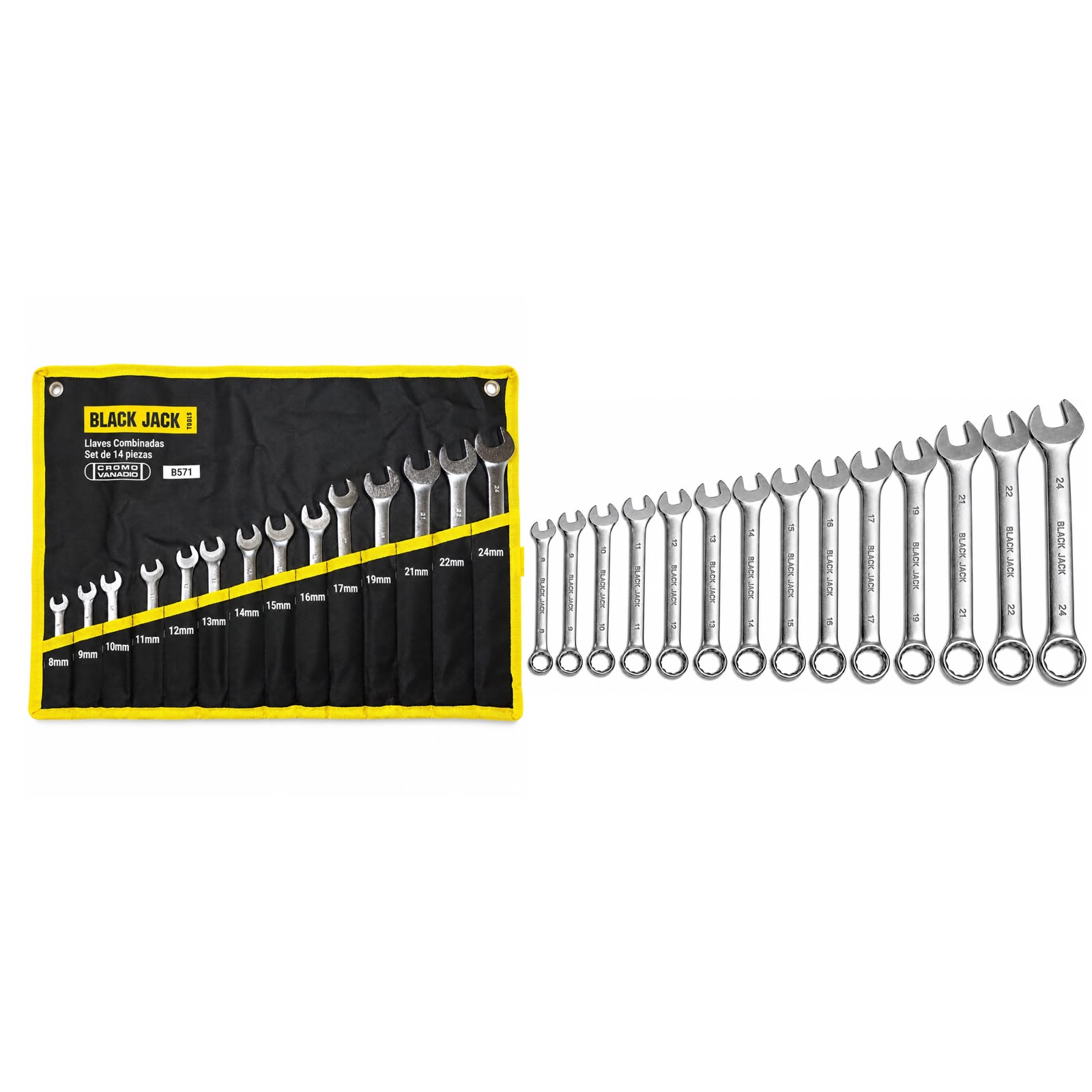 SET LLAVES COMBINADAS X 14PCS. 8-24MM B571