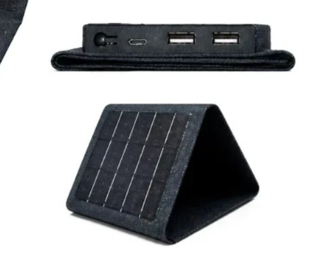 CARGADOR SOLAR PORTATIL PLEGABLE DE 10W CON POWER BANK DE 3000 MAH - Imagen 3