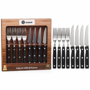 JUEGO DE CUBIERTOS DE 8PCS MANGO PLASTICO RH-236
