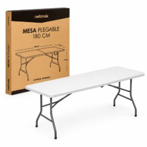 MESA PLEGABLE BLANCA 180CM  NM-ME602